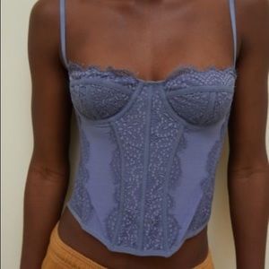 NWT Urban Outfitters Modern Love Corset in Slate